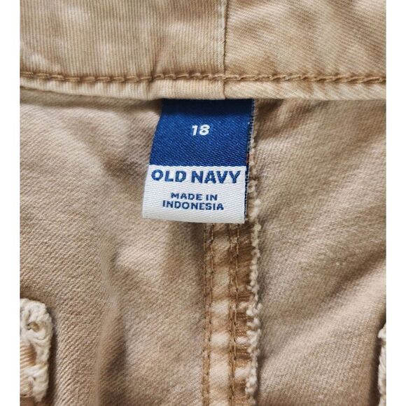 W8  Old Navy plus sz khakis with brown stitching - Picture 6 of 7